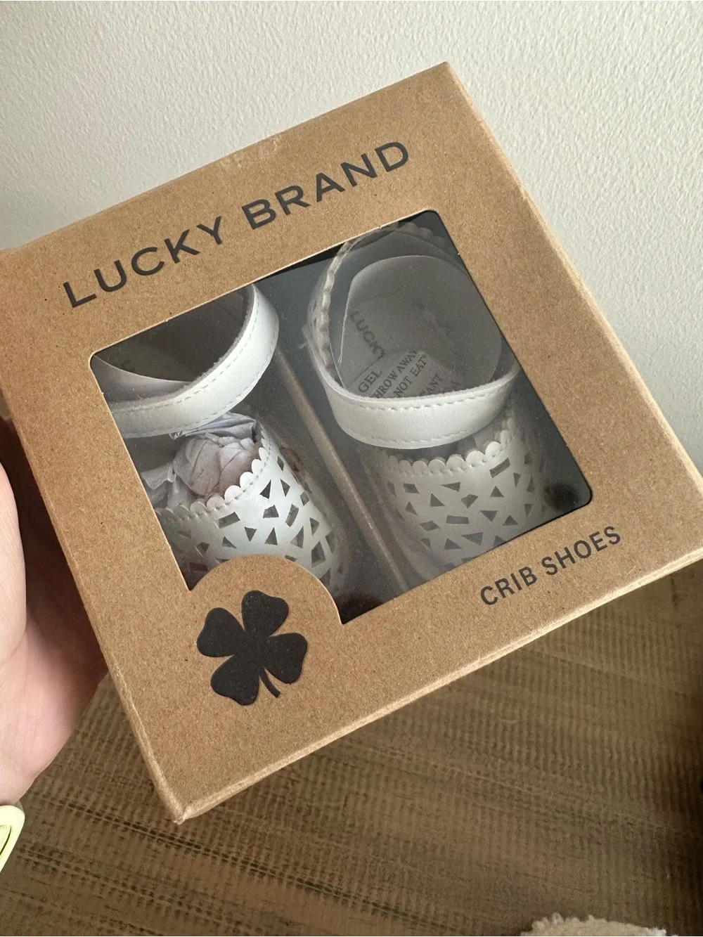 Lucky Brand White Baby Crib Shoes